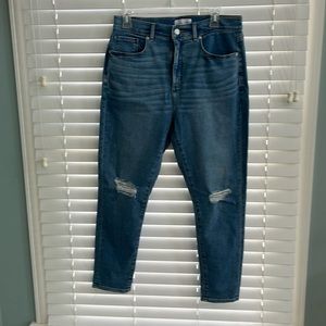Loft denim skinny jeans, size 10 petite.